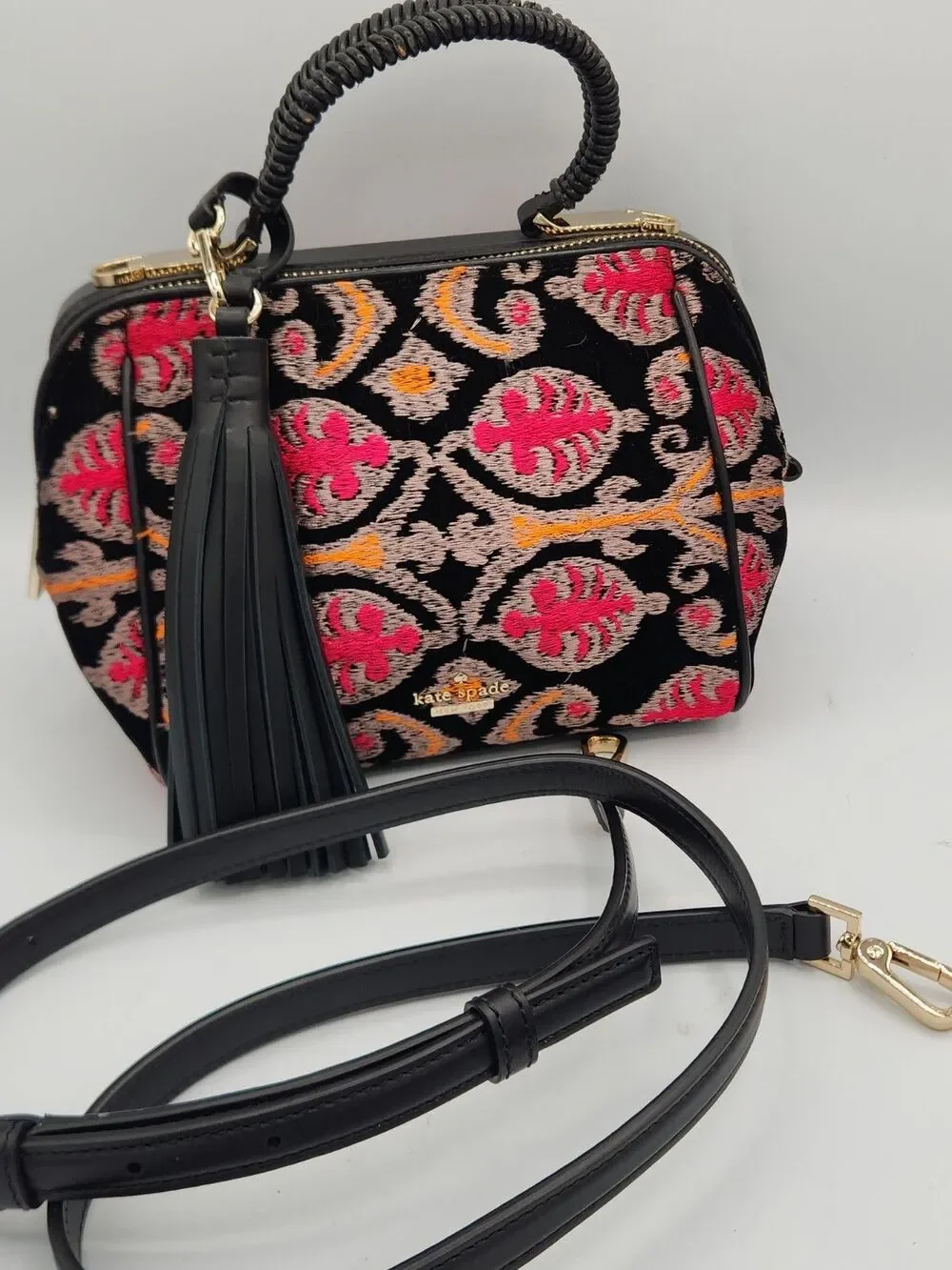 Kate Spade Tapestry Satchel Crossbody Rare & Limited